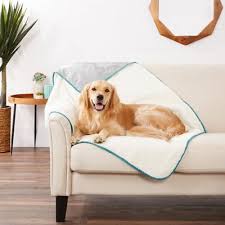 Do not buy any dog blanket before you read this review. Frisco Sherpa Dog Cat Blanket Gray Basket Weave Print Large Chewy Com