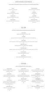 Per Amore Italian Menu In Midlothian Texas Usa