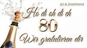 Geburtstagslied Wir Gratulieren Dir Gluckwunsche Zum 80 Geburtstag Youtube