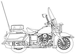 Awesome Harley Davidson Police Motorcycle Side Coloring Page Coloring Books Bike Sketch Bike Drawing