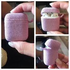 Made Another Airpod Case This Time With Thinner Yarn Crochet Crochet Case Crochet Case Pattern Octopus Crochet Pattern