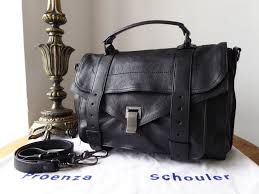 All items are authenticated through a rigorous process overseen by experts. Proenza Schouler Ps1 Medium Satchel In Black Lux Glazed Lambskin Sold