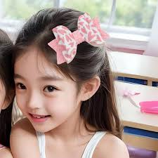 Lazo con purpurina Salvador Pinza para el pelo con lazo corazón rosa