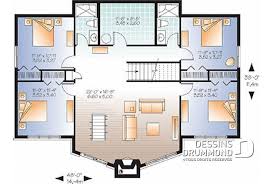 Decouvrez Le Plan 3912 V1 Lakeshore Qui Vous Plaira Pour Ses 5 4 Chambres Et Son Style Chalet House Plans Drummond House Plans Cottage House Plans