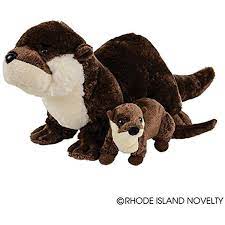 Birth Of Life River Otter With Baby Plush Toy 12 5 Long Without Tail Click Image For More Details This Baby Plush Toys Shark Plush Giant Stuffed Animals