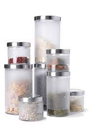 Ikea Frosted Canisters 2 Glass Food Storage Kitchen Jars Storage Kitchen Containers
