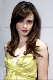 Alexis Bledel Medium Curly Hair Styles Hair Styles Bangs With Medium Hair