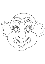 A colorier en ligne, un déguisement de clown pour halloween, cheveux oranges, salopette verte avec deux grands. Coloriage Masque Clown Sur Hugolescargot Com