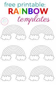 Free Printable Rainbow Templates Small Medium Large