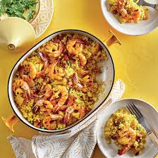 Recette De Paella D Ete Aux Crevettes Grillees Paella Recette Recette Recettes De Cuisine