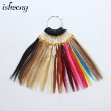 Isheeny Hair Extensions Color Rings 100 Real Remy Human Hair Color Chart Can Be Dyed For Salon Sample Ladies Hair Bands Ladies Hair Combs From