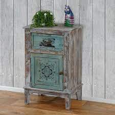 Konsole tisch buche massiv schublade mit griffmulde und kugelauszug b50xh73xt40 cm h0097. Kommode Murcia Schrank Shabby Look Vintage 75x48x36cm