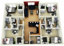Denah rumah 3 kamar tidur 1 mushola selanjutnya bisa diciptakan dengan membangun rumah 2 lantai. Foto Desain Rumah 4 Kamar Tidur 1 Mushola Desain Id