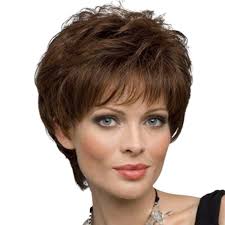 Parrucca corta chic da donna, super leggera e traspirante DarkBrown Modello  1