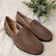 Men Salamander Brown Leather Mesh Breathable Loafer Slip On Shoe Size 9 5 Salamander Loafersslipons Slip On Shoes Loafers Dress Shoes Men