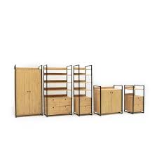 Module Armoire Large 3 Etageres 1 Penderie Hiba Armoire En Acier Penderie Meuble Sans Vis