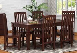 Ariana 6 Seater Dining Set Walnut Finish 6 Seater Dining Table Buy Dining Table Dining Table Design
