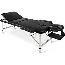 Merax Aluminium Frame Massage Table 84 3 Section Portable Salon Spa Table Black Massage Table Massage Tables Massage Room Design