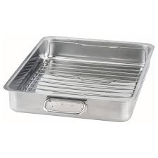 Koncis Roasting Pan With Grill Rack Stainless Steel 16x13 40x32 Cm Ikea Grill Rack Roasting Tins Roasting Pan