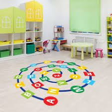 Floor Sensory Path Educational Floor Decal Abc Labirint School Decor Preschool Floor Decor Sensory Walk Decal Sensory Hallway Decor In 2020 Preschool Decor Daycare Decor Kindergarten Classroom Decor