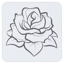 Floral Black White Rose Flower Wedding Party Square Paper Coaster Zazzle Com In 2020 Vine Drawing Easy Flower Drawings Rose Drawing Simple