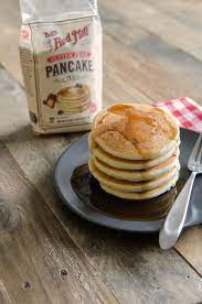 Using a cooking spoon or 1/4 cup measure, pour into heated prepared pan (nonstick, sprayed with pam or similar). Basic Preparation Instructions For Gluten Free Pancake Mix Recipe Bob S Red Mill