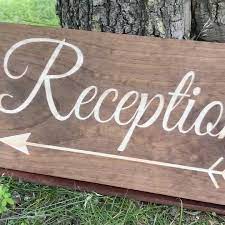 Reception Arrow Sign Rustic Wedding Directional Signage Etsy Rustic Wedding Wedding Signs Welcome To Our Wedding