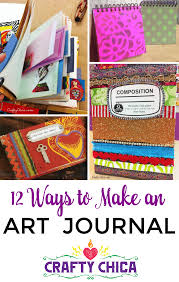 Illustrated notebook cover, zentangle design. 12 Ways To Make An Art Journal The Crafty Chica