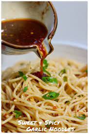 Sweet Spicy Garlic Noodles The Cheeky Chickpea Noodle Recipes Easy Recipes Cooking Recipes