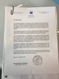 How is he doing this? Teddy Locsin Jr On Twitter I Got A Fax Unnumbered And Unsigned Insufficient So The Year Won T Start Tolling I Had It Retyped Under Nypermanent Mission Letterhead Initialed It Legal There