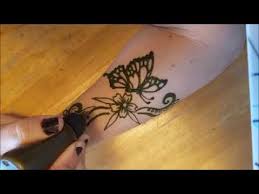 Most people probably got the idea that henna tattoo is fake tattoo since it isn't a permanent body ink. Henna Tattoo Butterfly Youtube