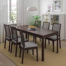 Scottsbury ivory wood dining chair with slat back and honey finish seat (set of 2) (16.7 in. Ekedalen Ekedalen Table And 4 Chairs Dark Brown Orrsta Light Grey Ikea