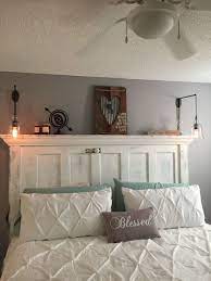 Pin By Katy Dehart On Shabby Chic King Headboard Headboard From Old Door Bedroom Design Headboard Designs