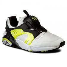 Find great deals on ebay for puma trinomic disc system. Sneakers Puma Disc Blaze Electric 361409 02 P White P Black Safe Yellow Sneakers Halbschuhe Herrenschuhe Eschuhe De