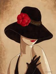 Ahsap Boyama 58 Canvas Art Painting Female Art Hats