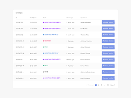Table Module Web App Interface Labels