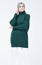 Triko Balon Kol Kazak 7066 10 Zumrut Yesili Sefamerve