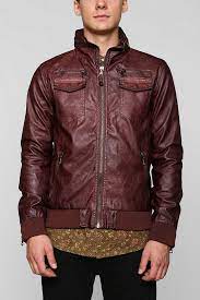 Charles 1 2 Washed Faux Leather Jacket Leather Jacket Jackets Faux Leather Jackets