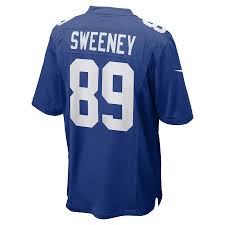 Men's Nike Tommy Sweeney Royal New York Giants Game Jersey
