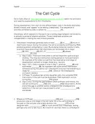 Cell cycle and cell division. Cell Cycle And Mitosis Worksheet Answer Key Backup Gambar