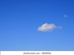 Clear Blue Sky One Little Cloud Stock Photo 18338356
