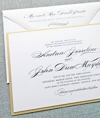 Andrea Script Metallic Gold Layered Wedding Invitation Sample Elegant Classic Formal Wedding Invitation Wedding Invitation Verbiage Layered Wedding Invitations Wedding Invitation Wording Formal
