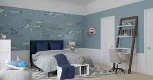 Decal id's, timestamps, and video info below: Shark Themed Transitional Coastal Kids Bedroom Design By Spacejoy