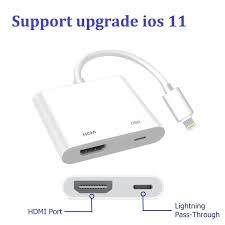 Lighting To Hdmi Adpter Lightning Digital Av Adapter With Lightning Charging Port For Hd Tv Monitor Projector 1080p For Iphone Ipad And Ipod Models Walmart Com Walmart Com