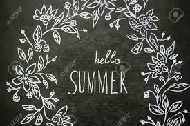 Summer Pattern Draw Chalk Marker On A Blackboard Stock Photo Picture And Royalty Free Image Image 59859693