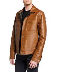 Tom Ford Men S Reversible Bonded Leather Jacket Tom Ford Jacket Leather Jacket Tom Ford Men