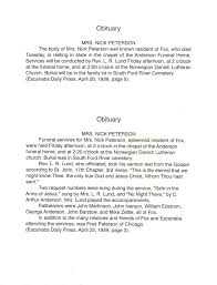 Two More Obituaries For Mrs Peterson Obituaries Funeral Home Resident
