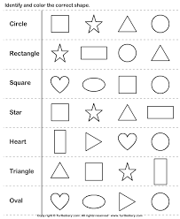 These shapes identification worksheets are designed to help children in shapes recognition. Preschool Color By Shape Worksheets Preschool Worksheet Gallery