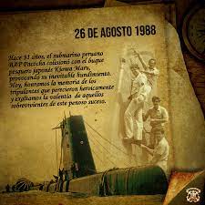Marina de Guerra del Perú - #MGPterecuerda Hoy, se cumplen treinta y un años del hundimiento del submarino Pacocha, tras ser colisionado por el buque pesquero japonés Kiowa Maru, un 26 de