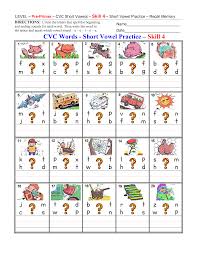 Multiple Choice Cvc Words School Activities Words